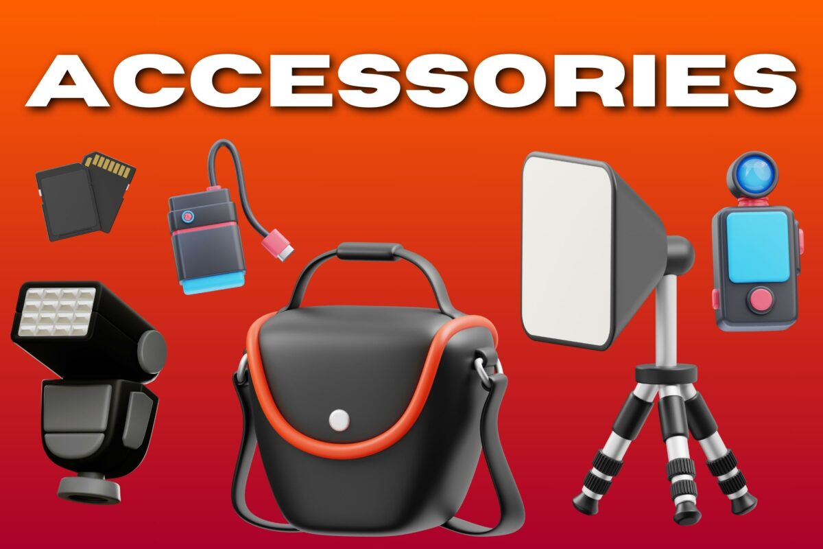 The Complete Guide To Photography Equipment A Collection Of Photography Equipment On An Orange Background.