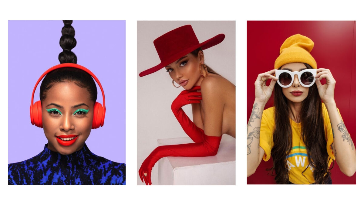 Simple Photo Editing Tips To Get Better-Looking Photos A Vibrant Collage Of Women Wearing Headphones, Hats And Other Props.