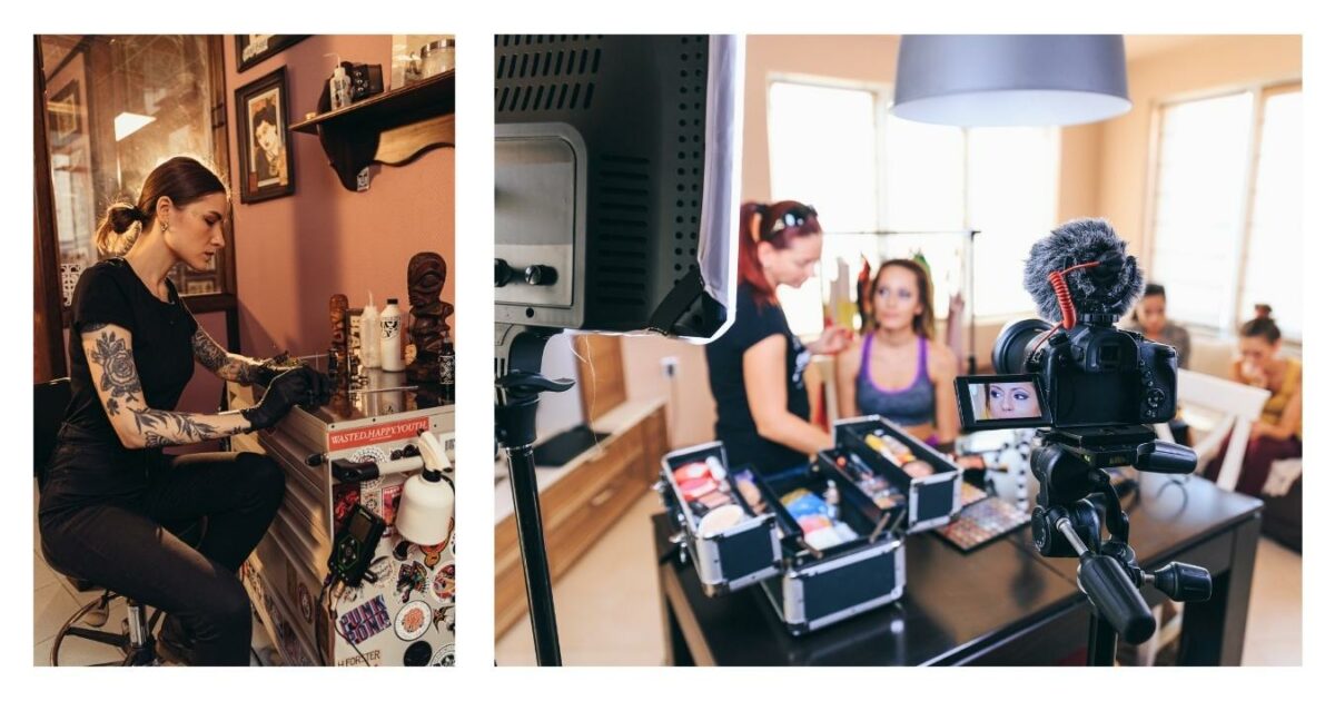 What Is A Photo Essay In Photography (13 Examples You Can Try) A Captivating Photo Essay Featuring A Skilled Woman Artist Passionately Working On Intricate Tattoos At A Vibrant Tattoo Shop.