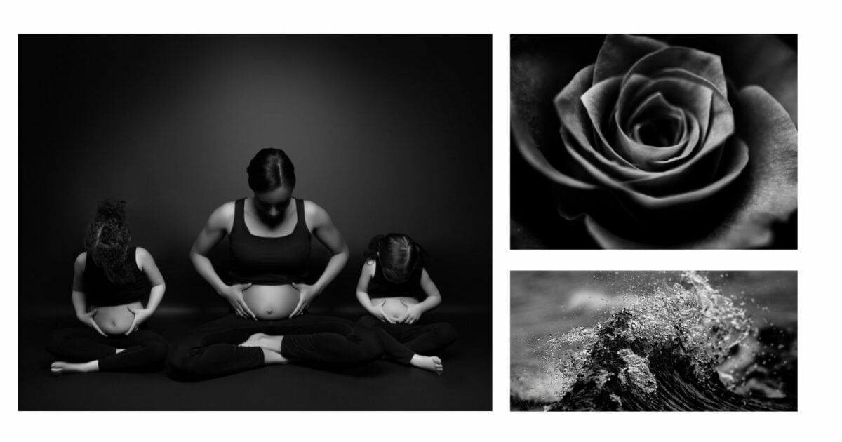 50 Creative Photography Ideas You Can Use For Inspiration A Black And White Photography Ideas For A Pregnant Woman Photoshoot With A Rose.