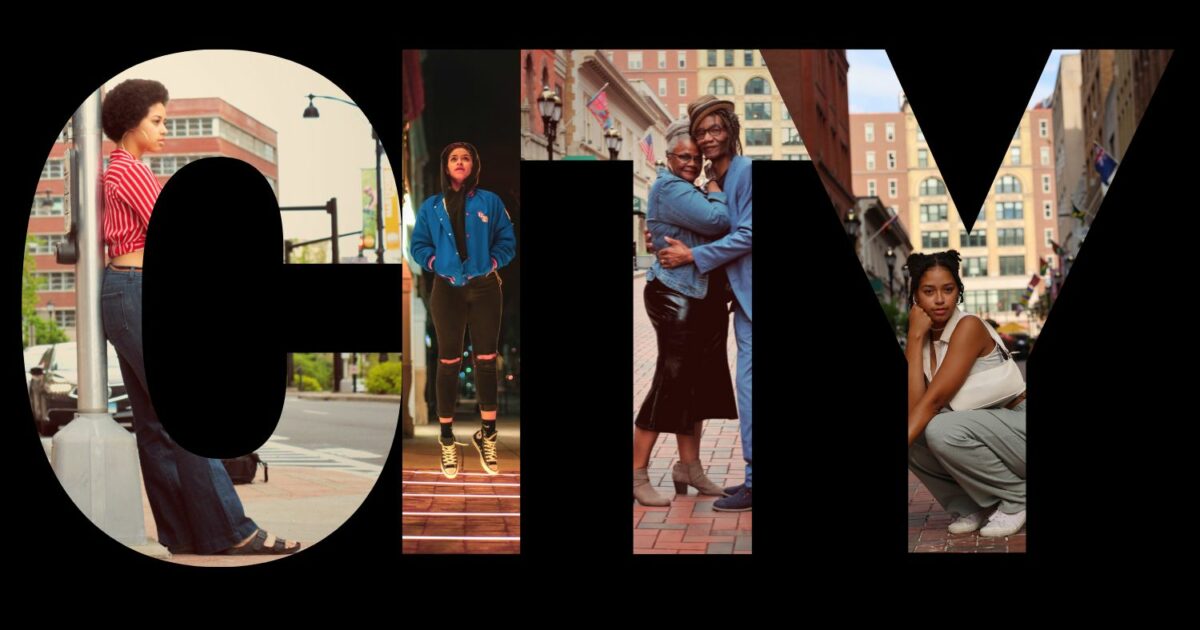 50 Creative Photography Ideas You Can Use For Inspiration Photoshoot Inspiration Featuring A Diverse Group Of People Posing In Front Of The Word City.