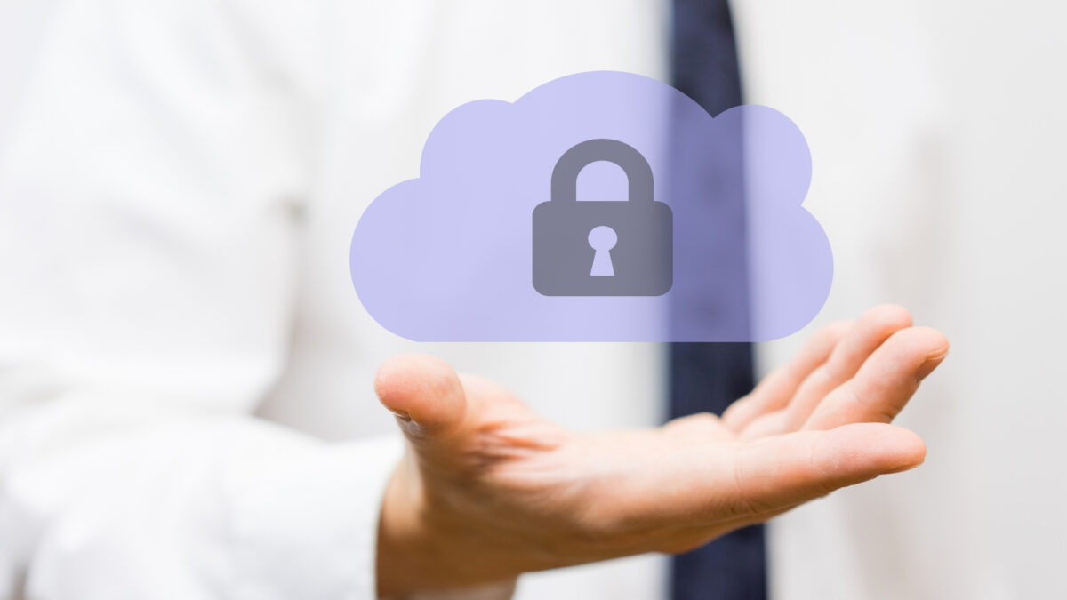 The Best Cloud Storage For Photos A Man Holding A Cloud With A Padlock, Representing The Best Cloud Storage For Photos.