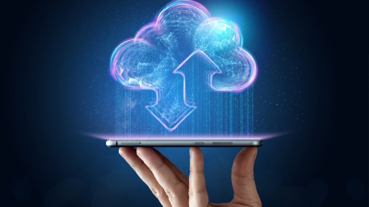 The Best Cloud Storage For Photos Discover The Best Cloud Storage For Photos With A Hand Holding Up A Smartphone Showcasing A Cloud.