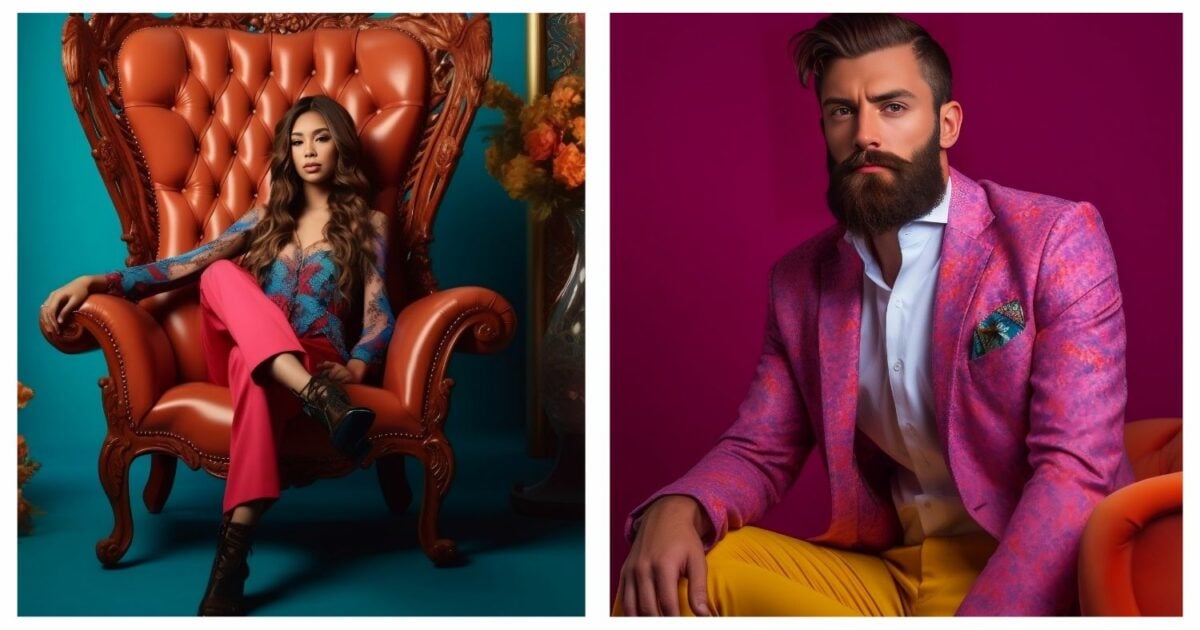 50 Creative Photography Ideas You Can Use For Inspiration Photography Ideas: A Creative Photoshoot Capturing A Man And A Woman Sitting On A Chair.
