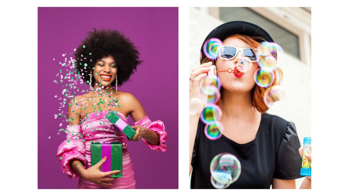 Props To Bring To A Photoshoot That'Ll Make Your Photos Pop Props To Bring To A Photoshoot: Woman, Bubbles