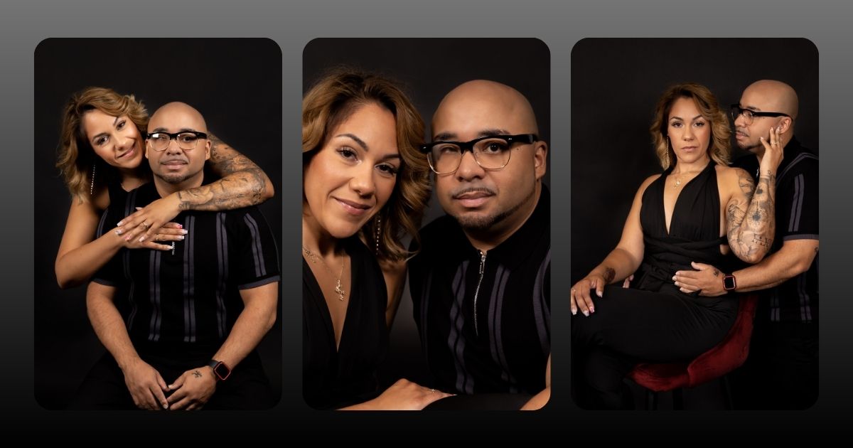 Best Photography Poses For Pictures (From A Pro Photographer) Four Pictures Of A Man And Woman Striking Various Poses For A Photo.