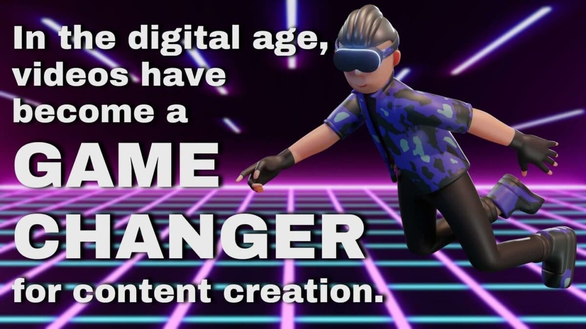 Content Creation For Beginners (The Best Way To Start) Futuristic Graphic Stating Is A Game Changer For Content Creation