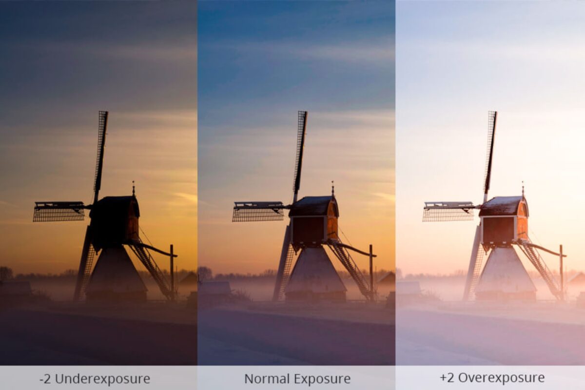 How To Get The Perfect Exposure In Every Photo Four Stunning Images Of A Windmill Captured With Perfect Exposure, Showcasing Its Magnificence At Different Times Of The Day.