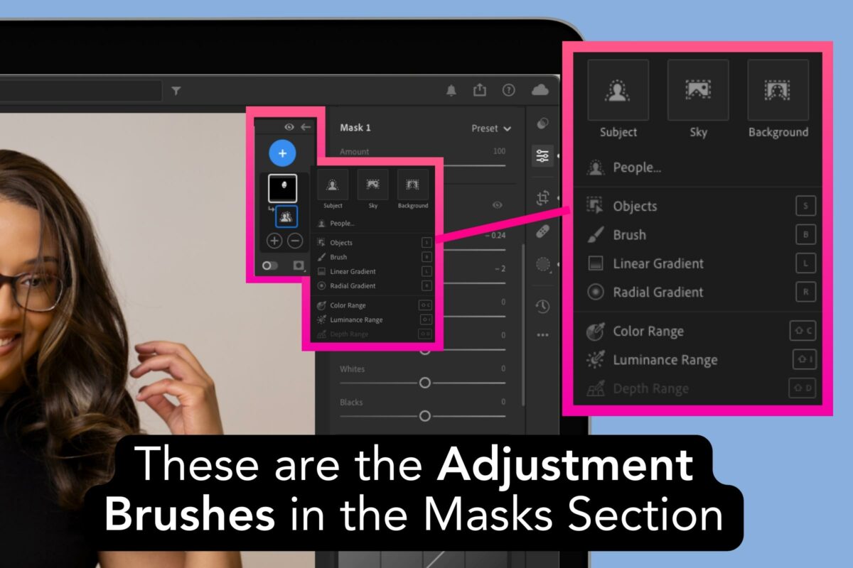 10 Excellent Lightroom Tools Every New Photographer Needs These Adjustment Brushes Are A Part Of The Lightroom Tools In The Mask Section.
