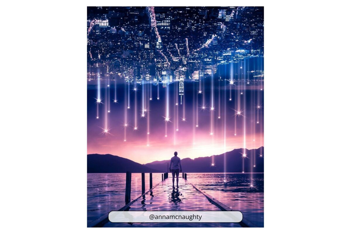 Why Photography Is An Art (My Take Take On The Matter) An Image Capturing A Person On A Dock Under An Enchanting Sky Illuminated By Lights, Demonstrating The Artistic Essence Of Photography.