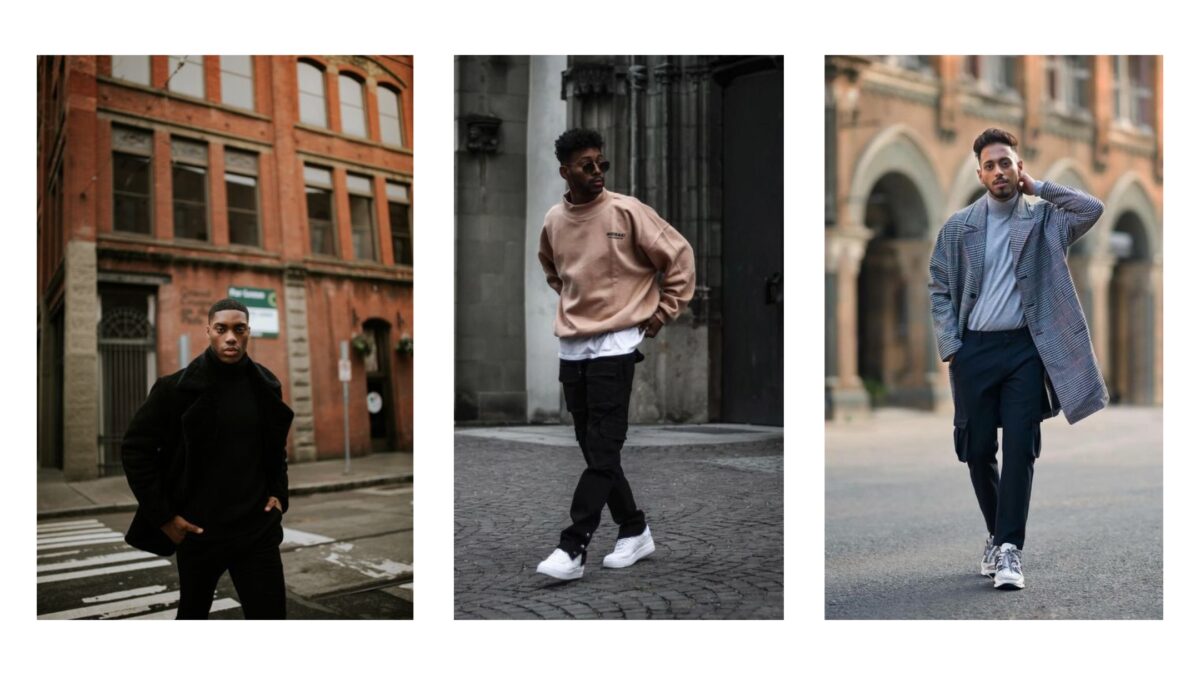 25 Best Poses For Men Four Male Models Striking Poses In Different Outfits.