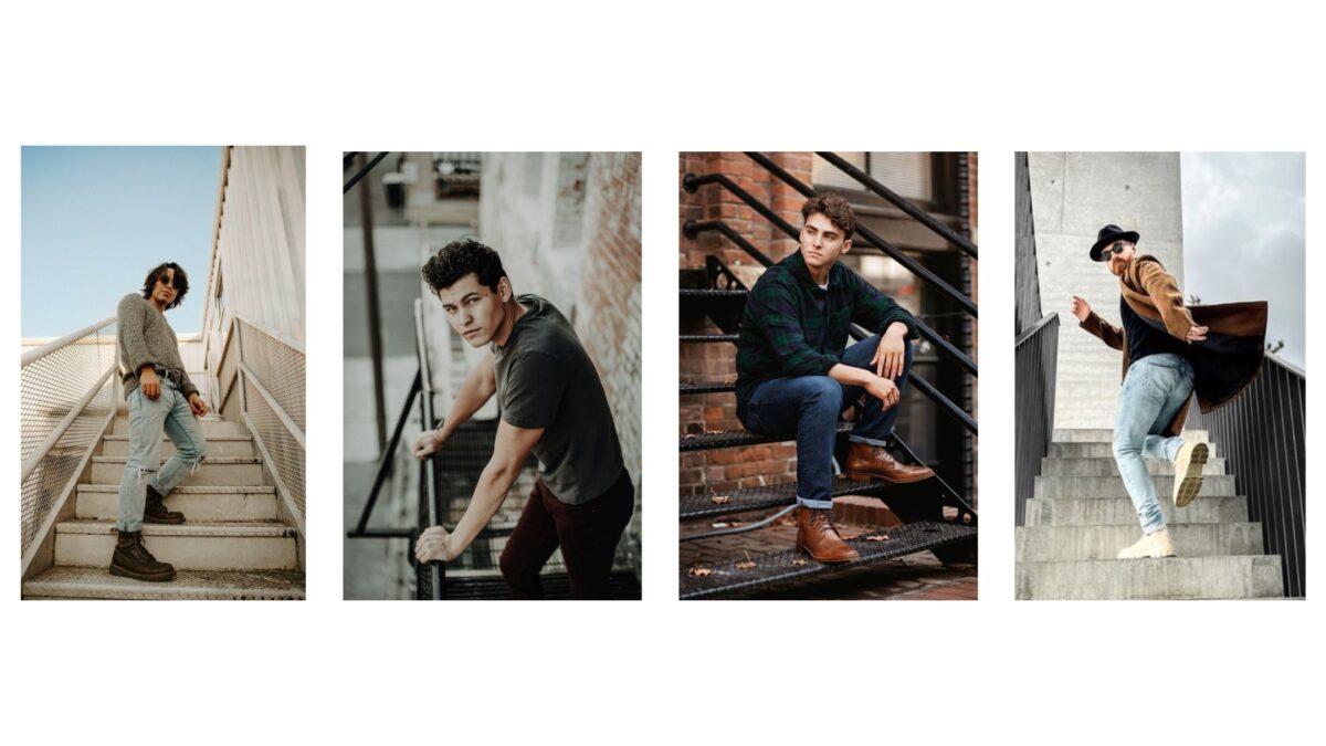 25 Best Poses For Men A Collection Of Captivating Male Model Poses Captured On Stairs.