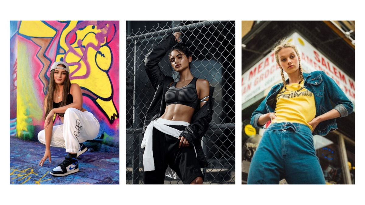 Urban Photography For Beginners: A Complete Guide Four Women Are Striking Stylish Poses In Front Of Urban Graffiti.