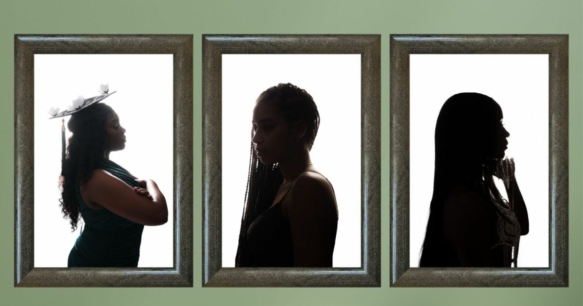 50 Creative Photography Ideas You Can Use For Inspiration Three Silhouettes Of A Woman Posing In Front Of A Frame, Perfect For Photography Ideas.