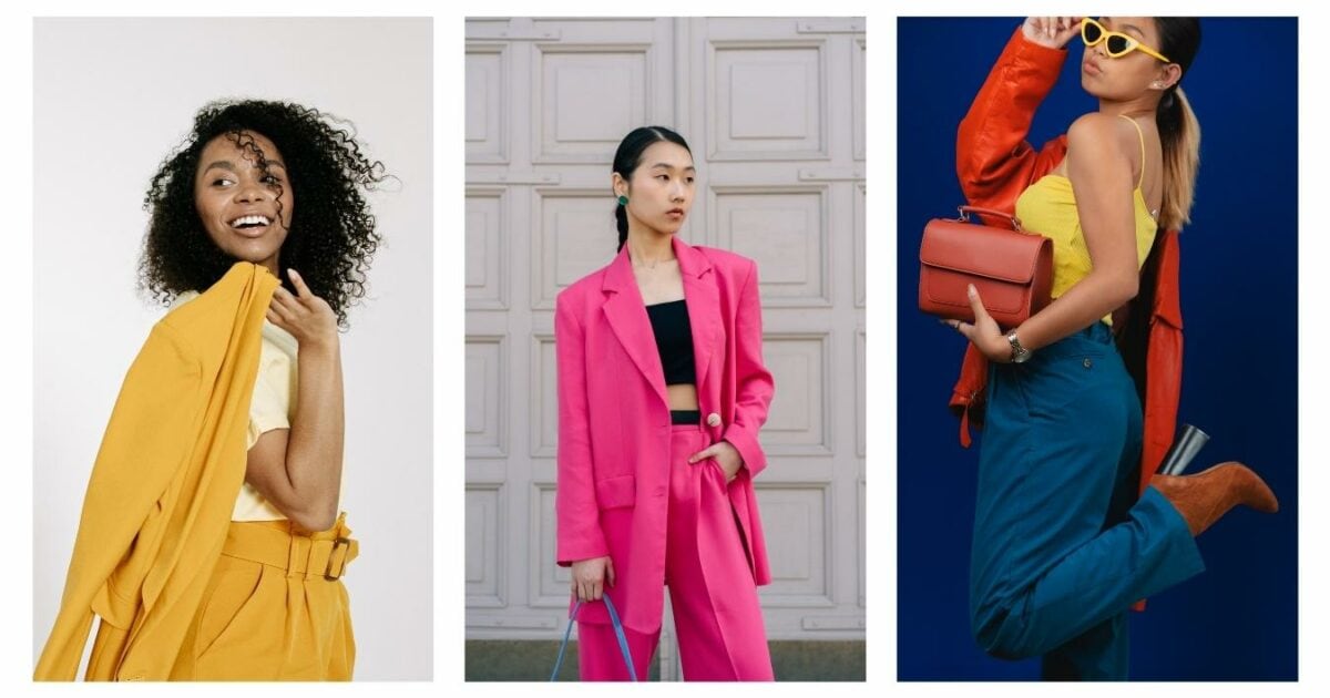 What To Wear To A Photoshoot (The Ultimate Guide) A Collage Of Women Wearing Different Colors Of Clothing For A Photoshoot.