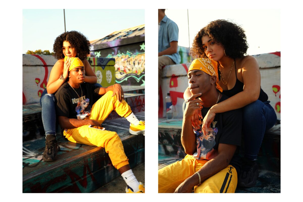 A Simple Guide To Harsh Sunlight Photography Two Pictures Of A Man And Woman Sitting On A Bench, Captured In The Harsh Sunlight.