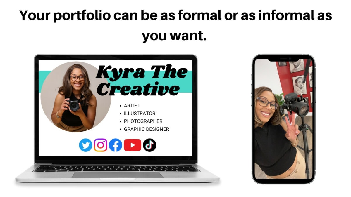 The Easiest Way To Become A Content Creator Image Showing A Formal Vs Informal Content Portfolio